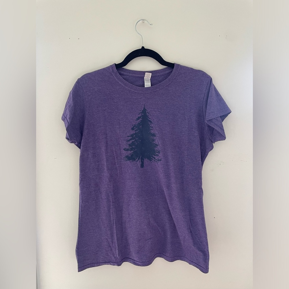 Purple heather tree t shirt
